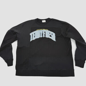 My Dad Wears Teddy Fresh Crewneck Sweatshirt Mens Large Embroidered Patch